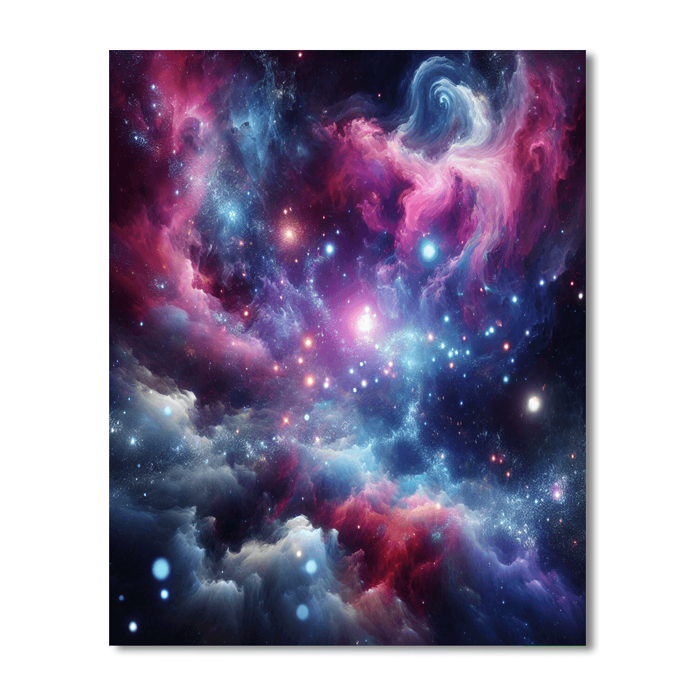 Cosmic Adventure Galaxy Number Painting