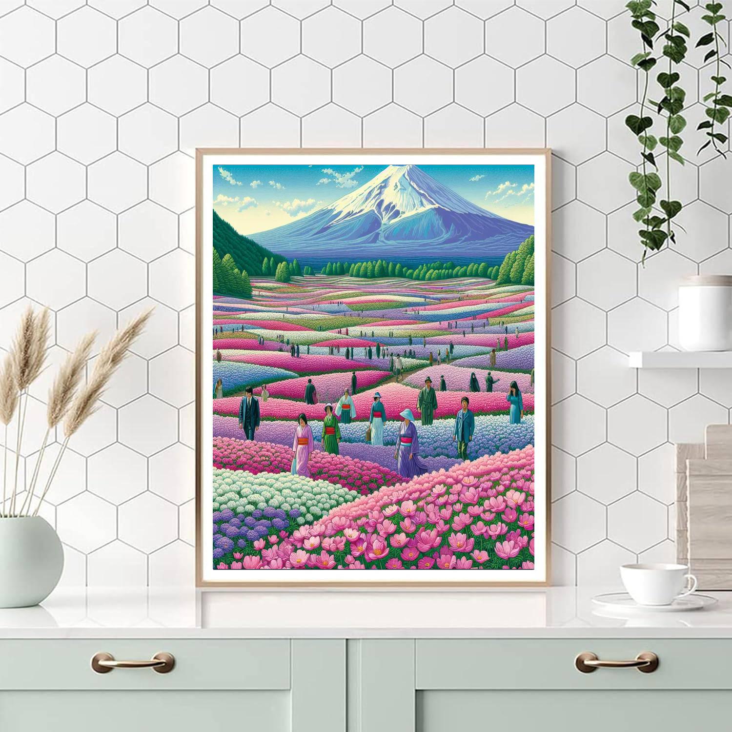 Fuji Shibazakura Festival - Japan Paint By Numbers Kits