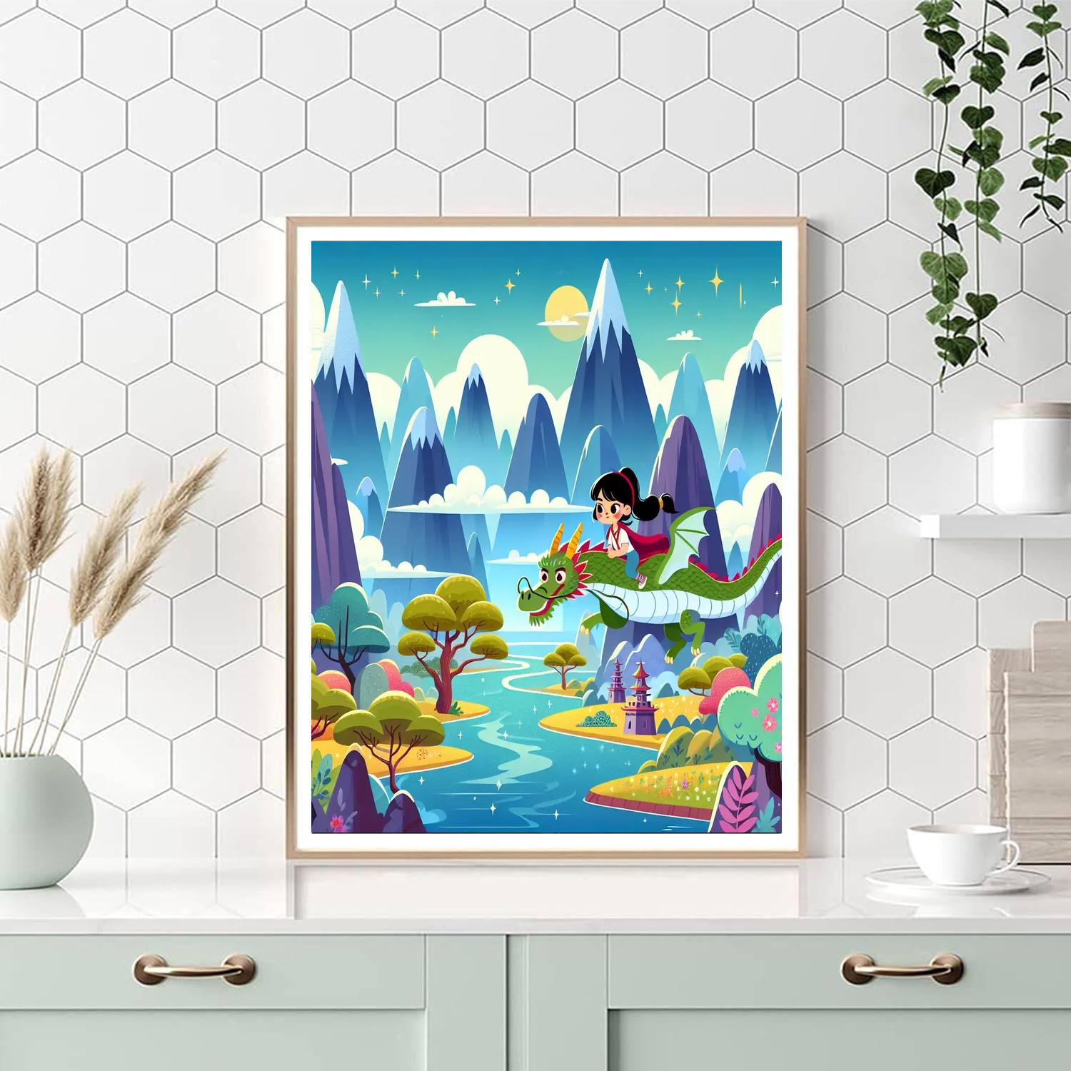 Dragon Rider's Adventure Number Painting