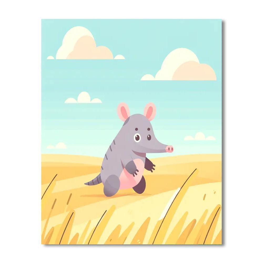 Adorable Aardvark Adventure Number Painting