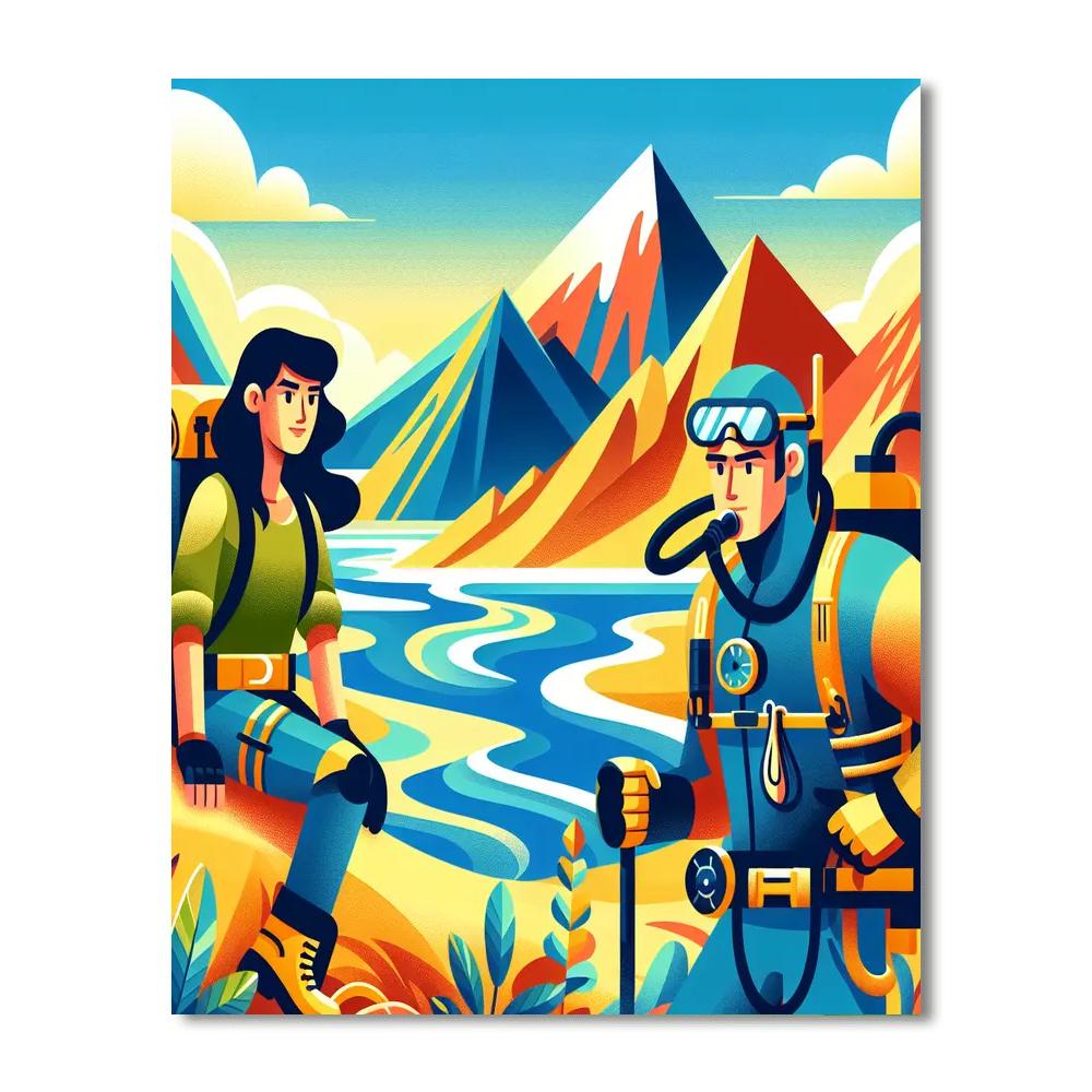 Exploration Excursion Number Painting