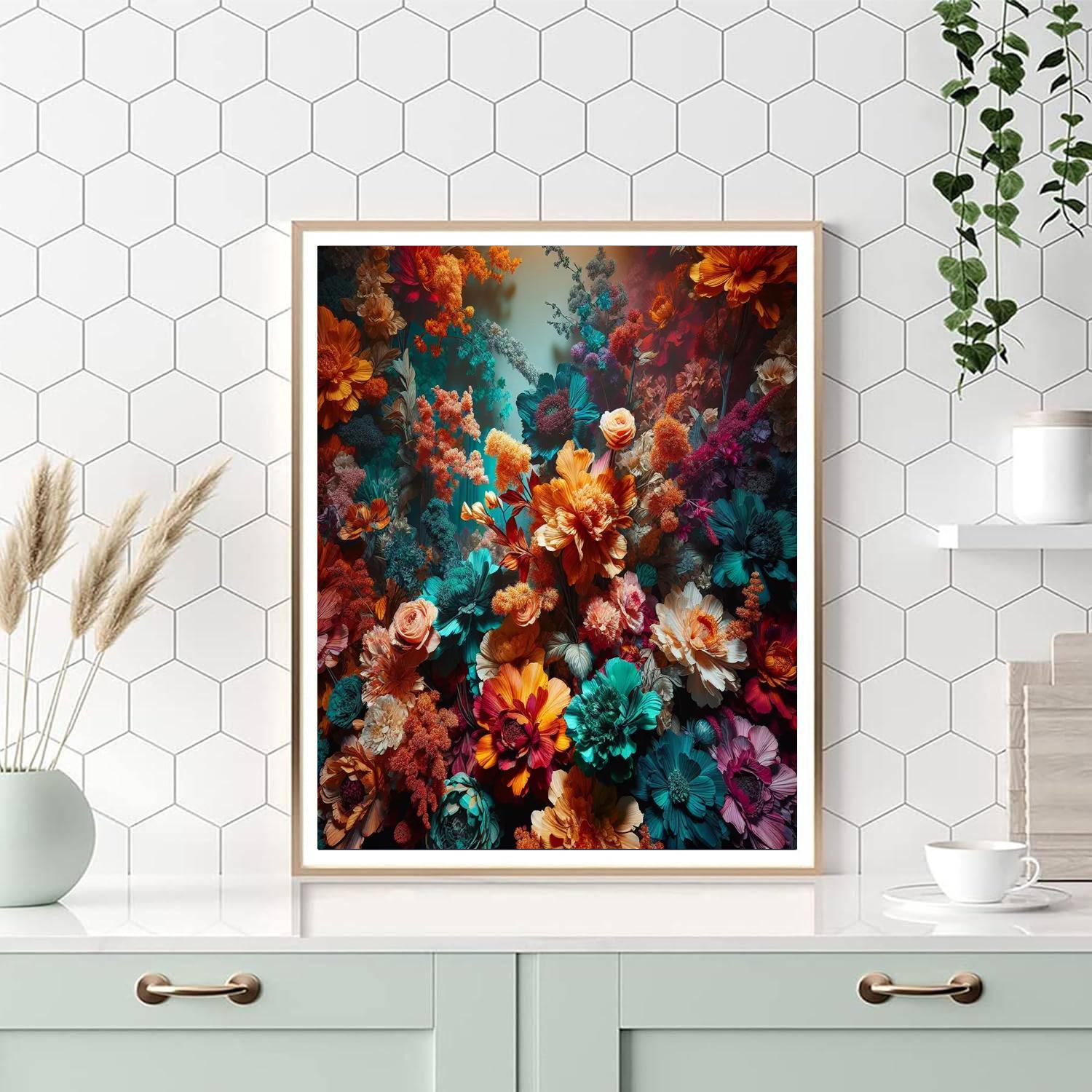 Bohemian Floral Burst Paint By Numbers Kits