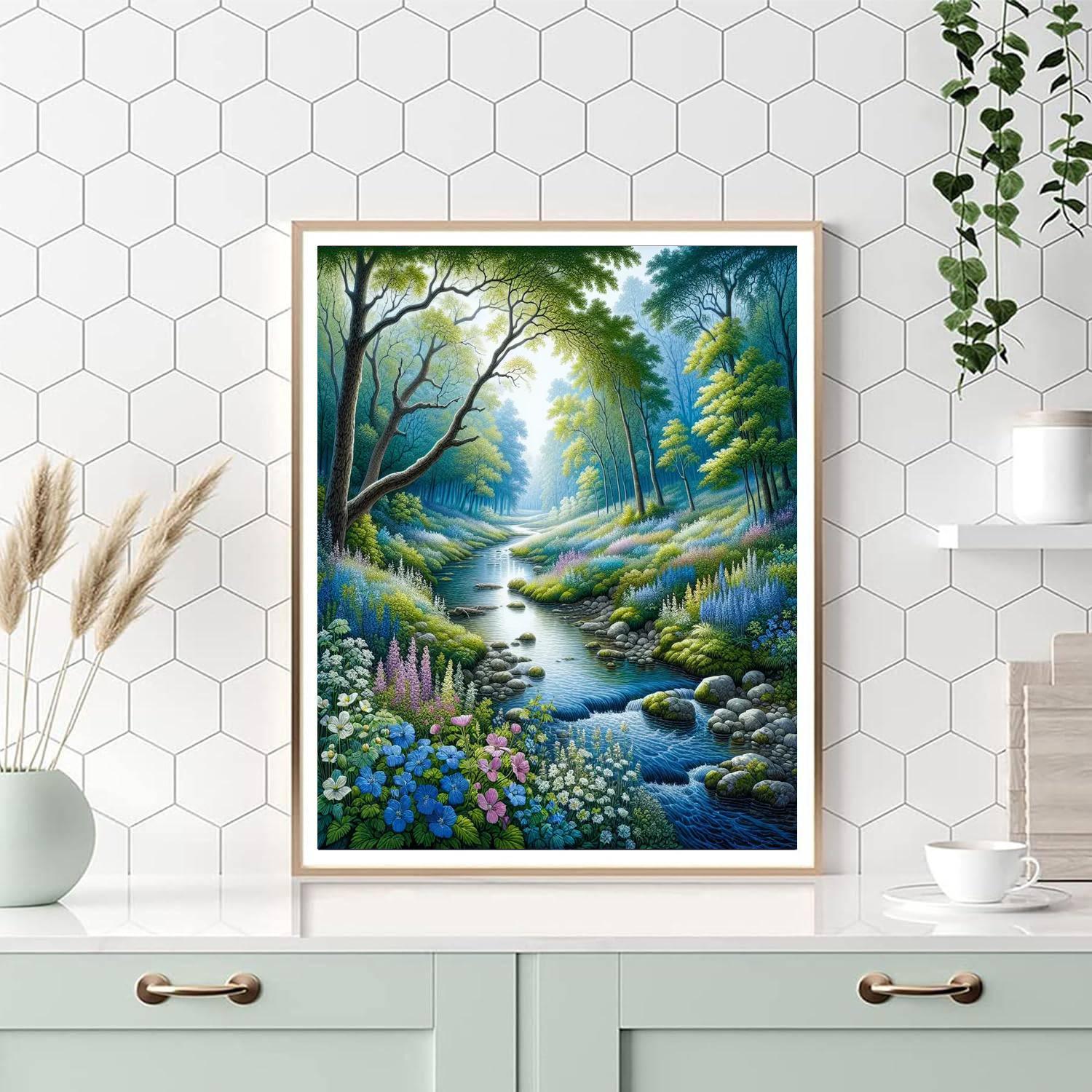 Gentle Stream In Spring Paint By Numbers