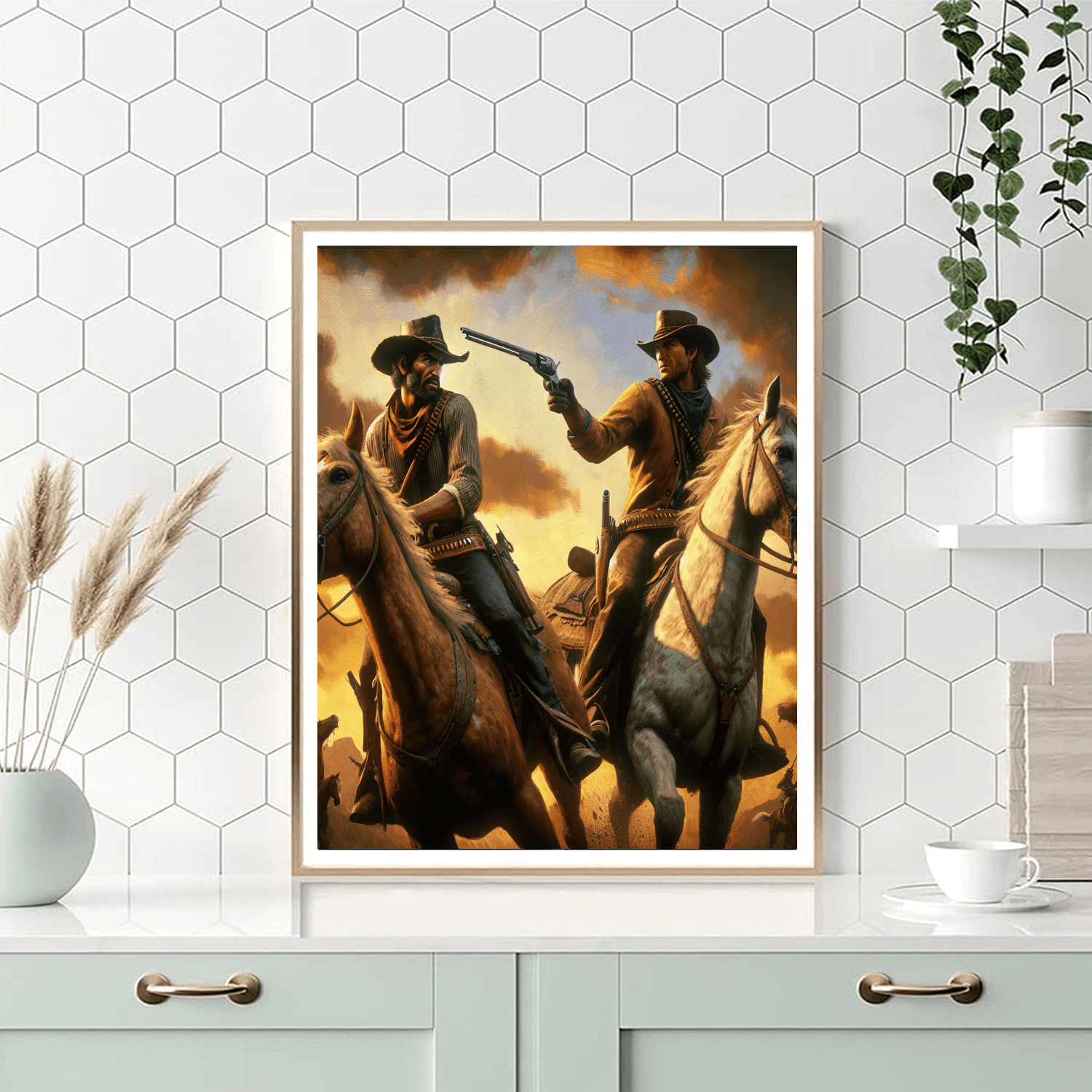 Daring Wild West Showdown DIY Paint By Numbers