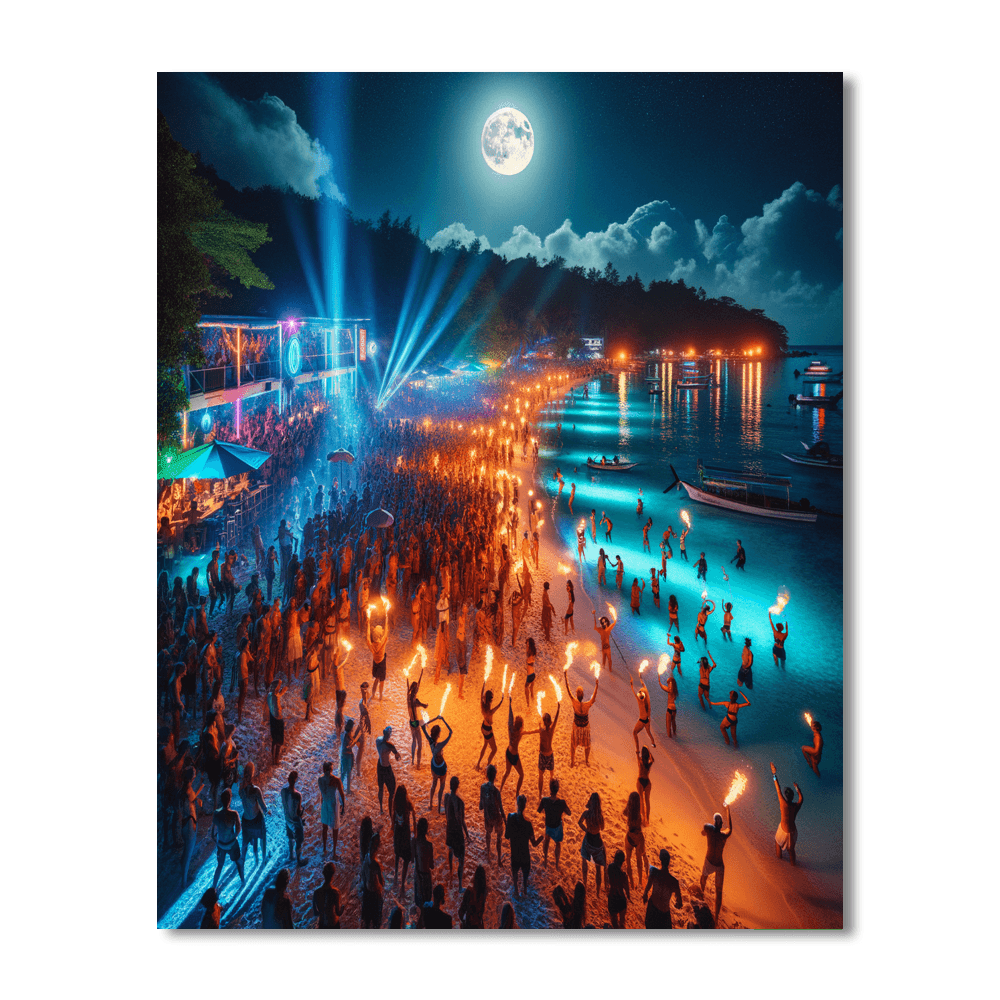 Full Moon Party Paint By Number