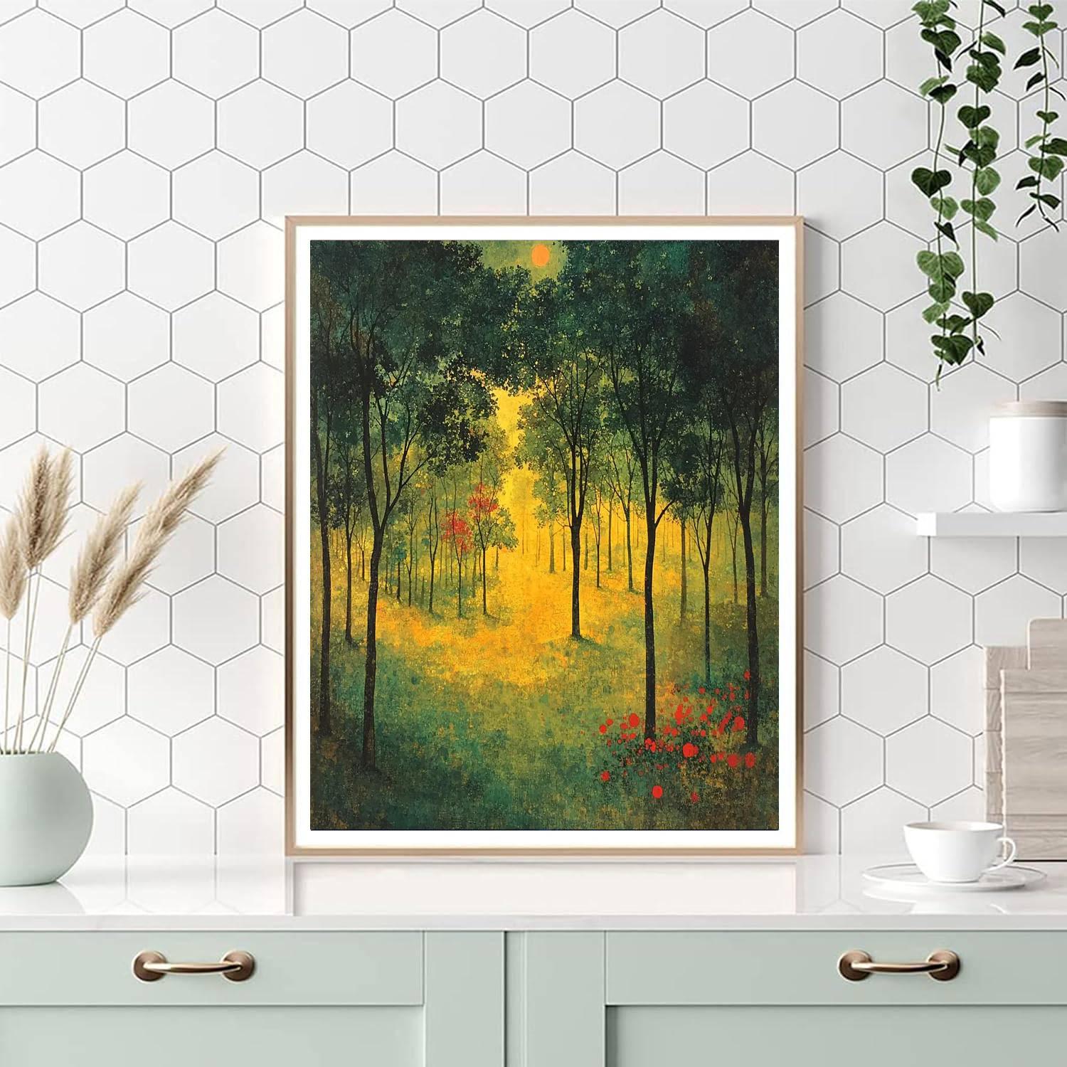 Nandalal Bose Inspired Whispers Of The Sacred Grove  Paint By Numbers