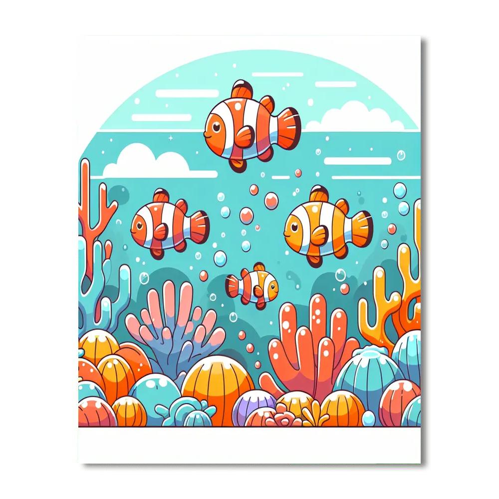 Clever Clownfish Numbered Painting Kits