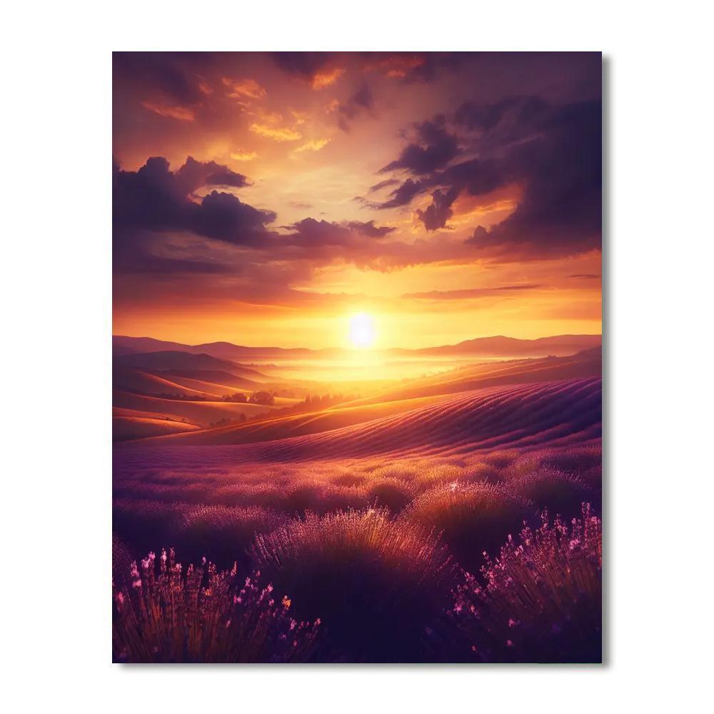 Lavender Sunset Dreamscape DIY Paint By Numbers