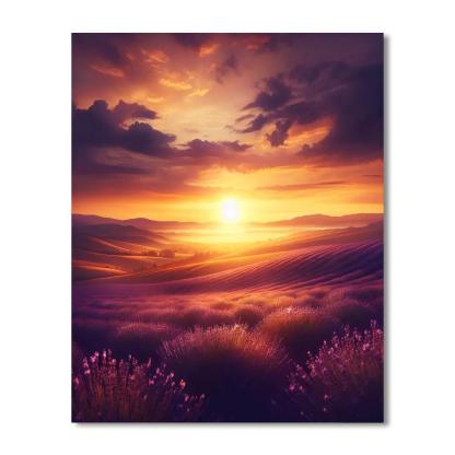 Lavender Sunset Dreamscape DIY Paint By Numbers