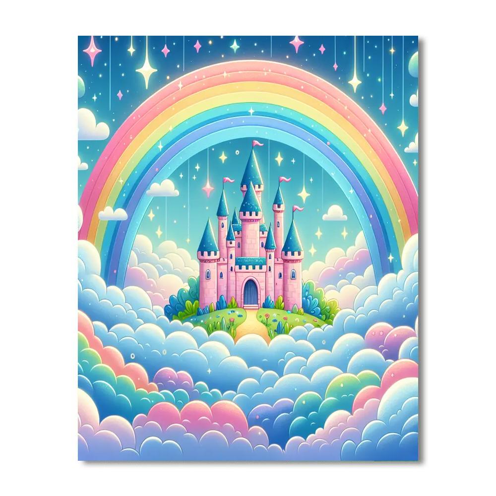 Celestial Cloud Castle Paint By Numbers Art
