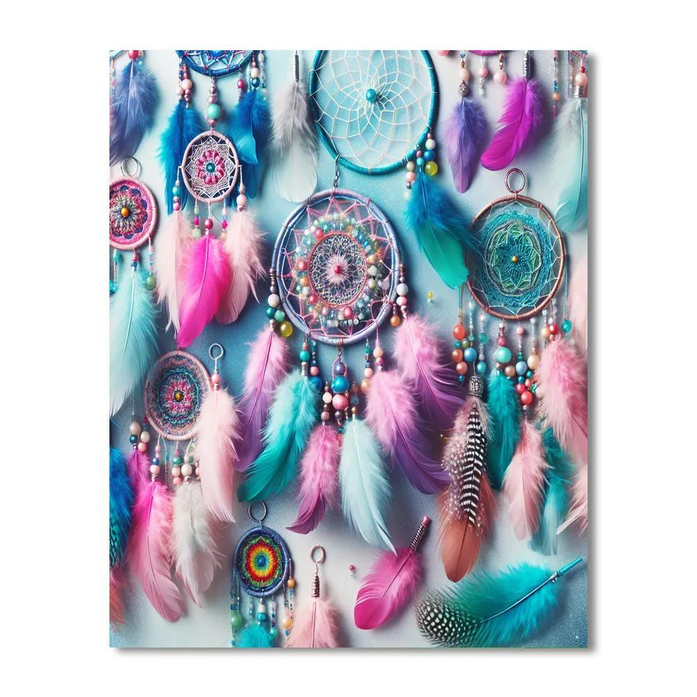 Whimsical Dream Catchers DIY Paint By Numbers