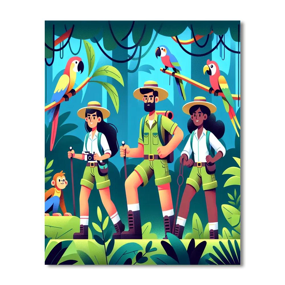 Jungle Explorer's Paradise DIY Paint By Numbers