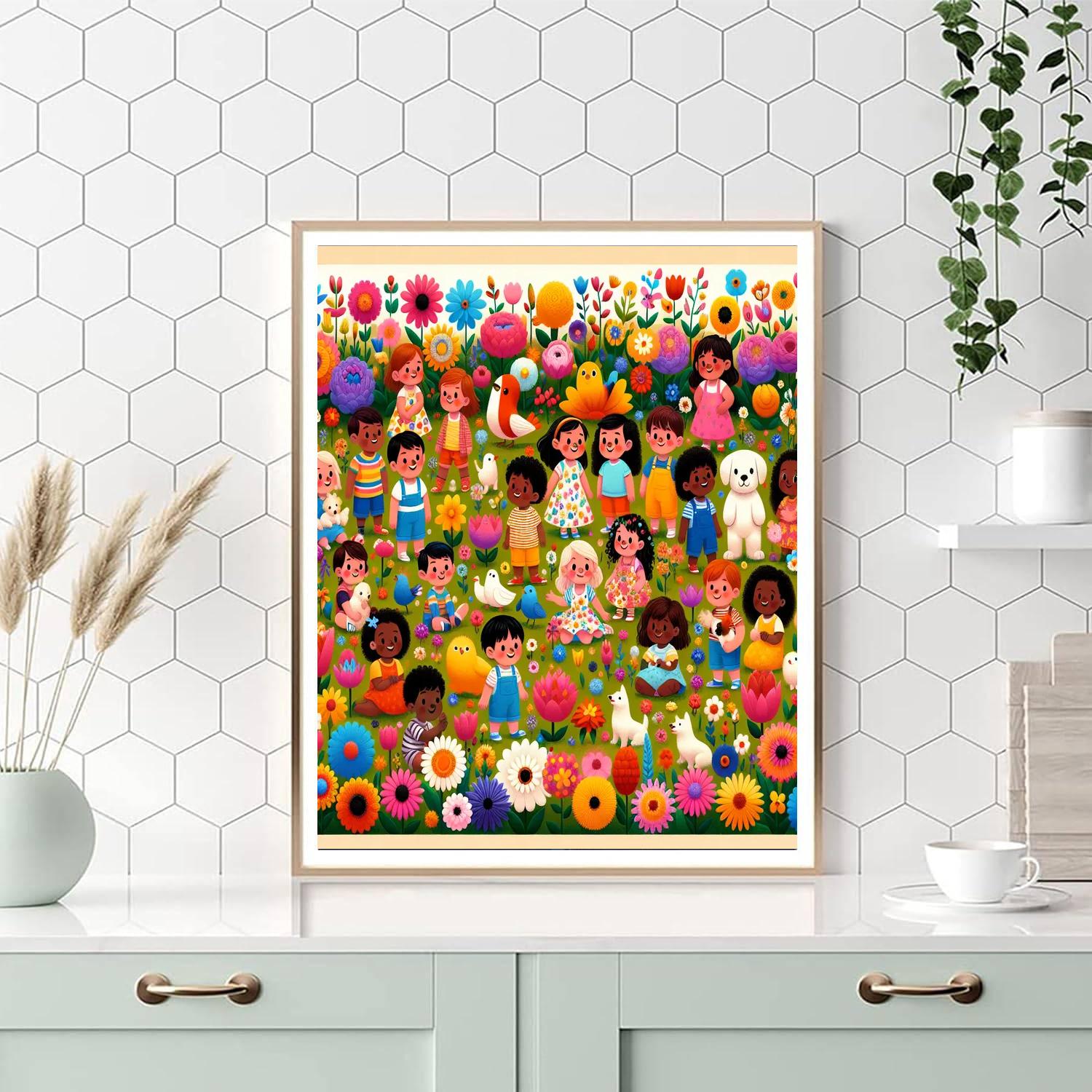 Flower Festival Frolic Paint By Numbers Art
