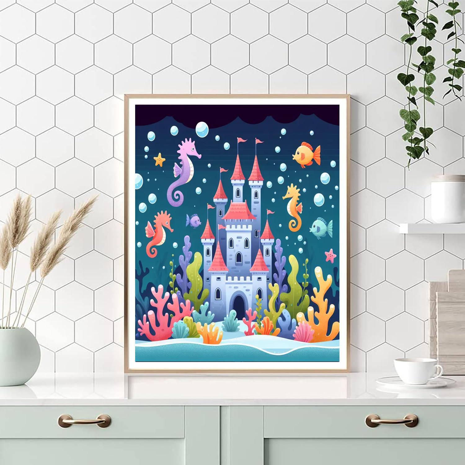 Undersea Castle Adventure Numbered Painting Kits