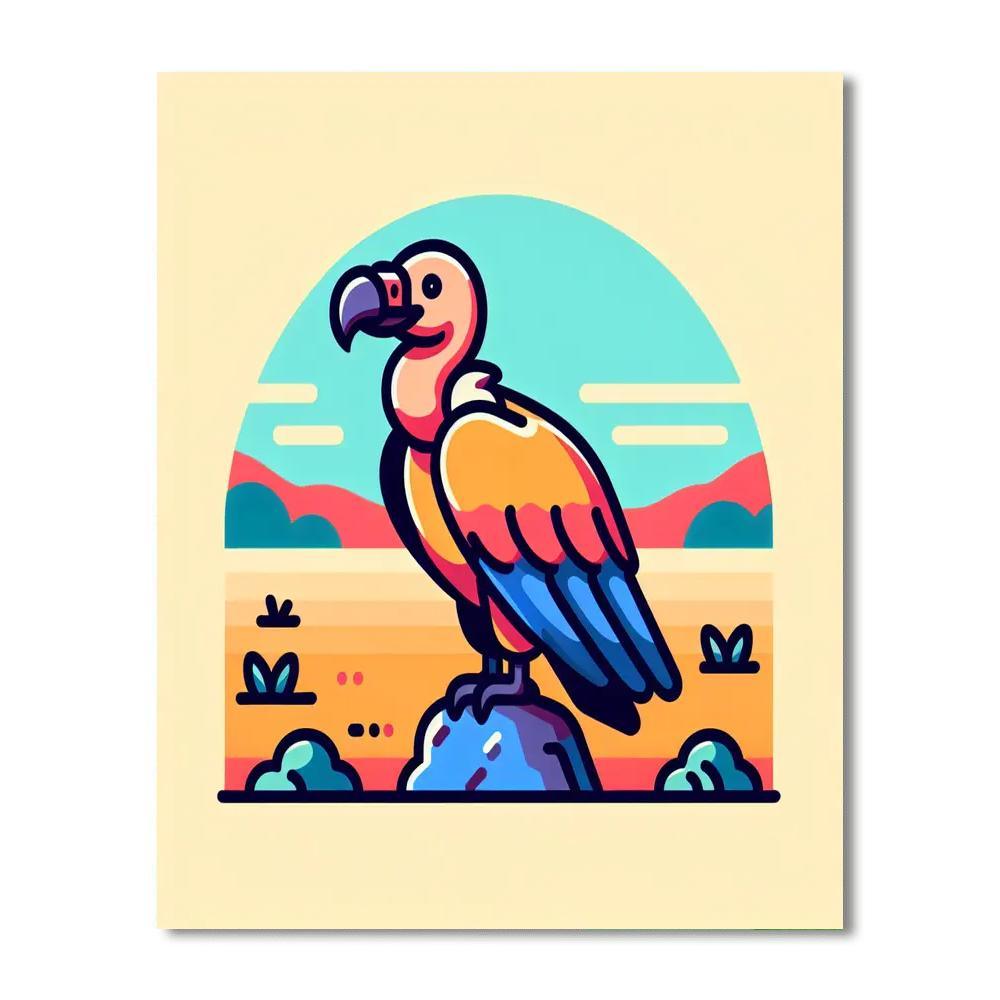 Vivid Vulture Numbered Painting Kits