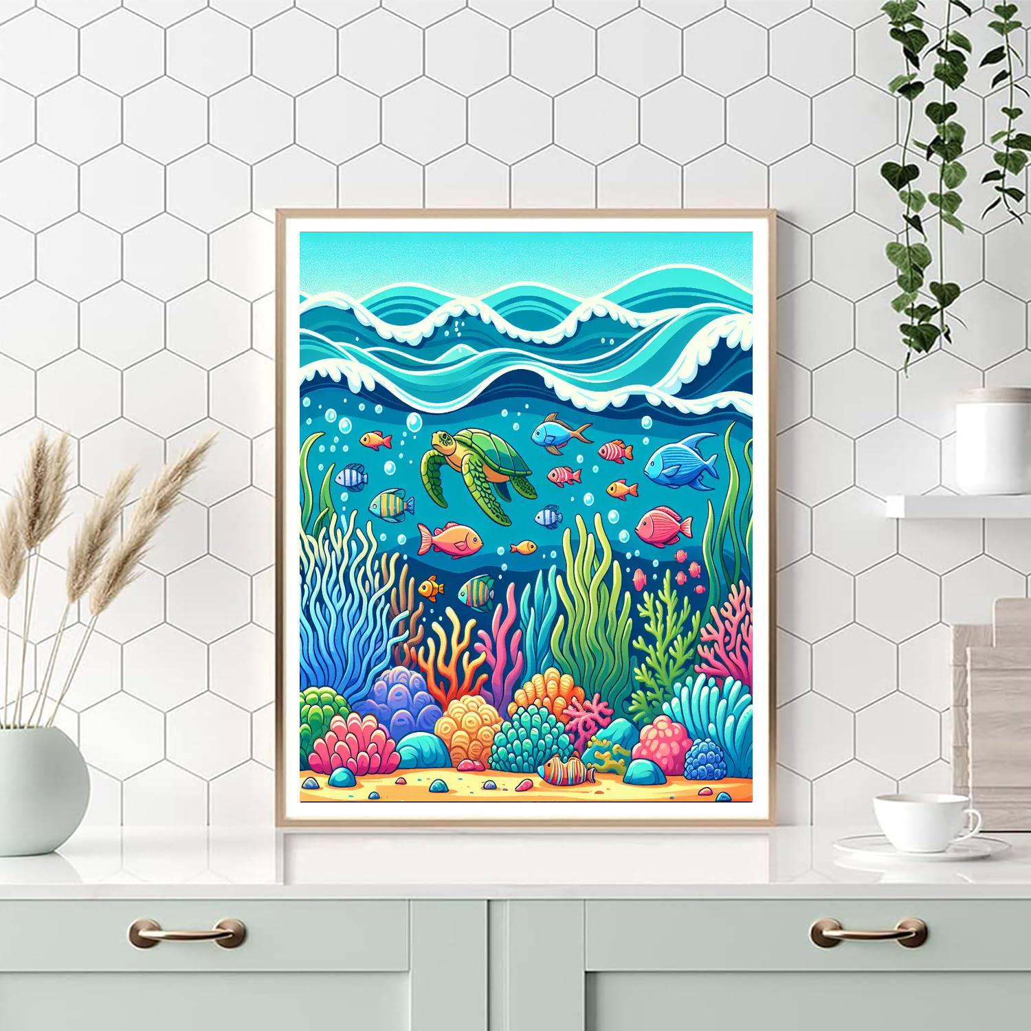 Aquatic Life Adventure Painting By Numbers Kit