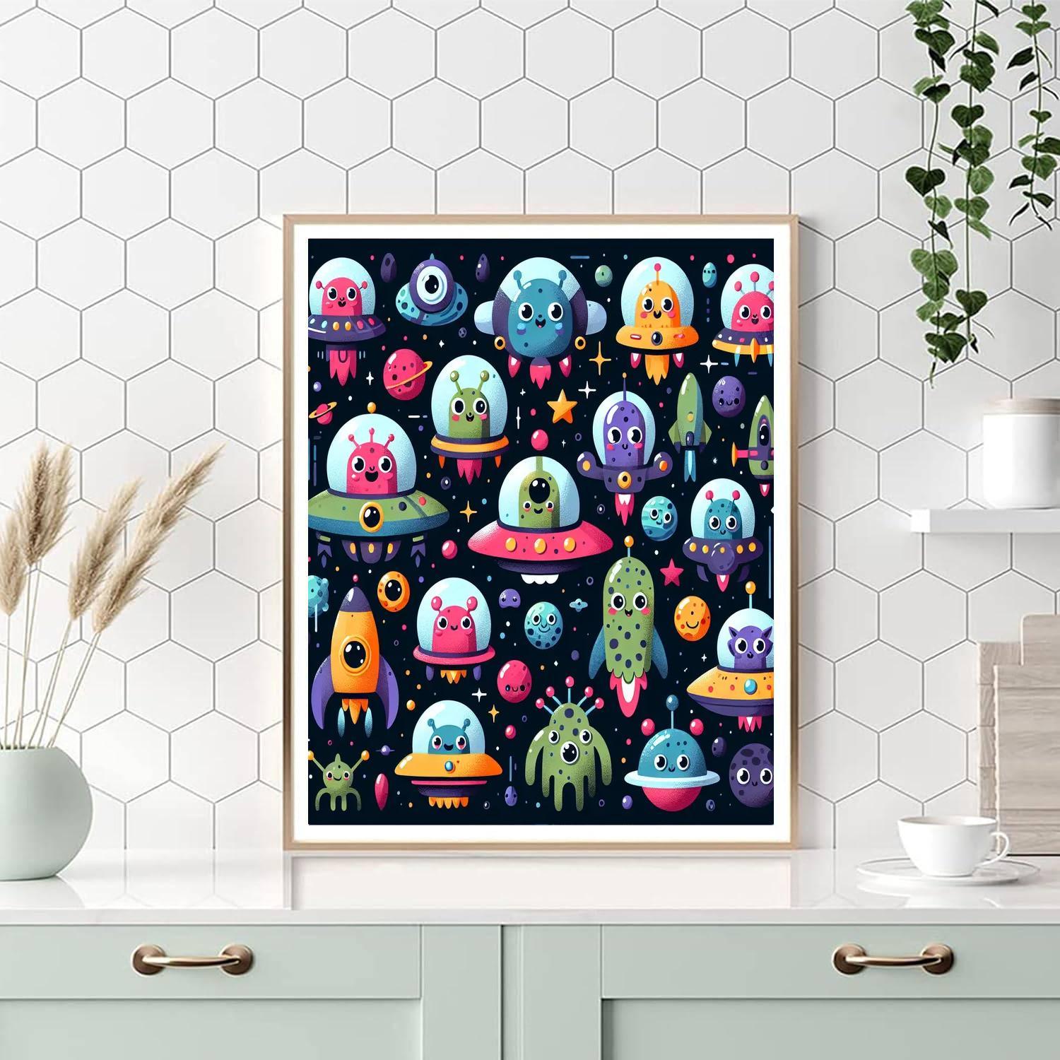 Adventures With Aliens Number Painting