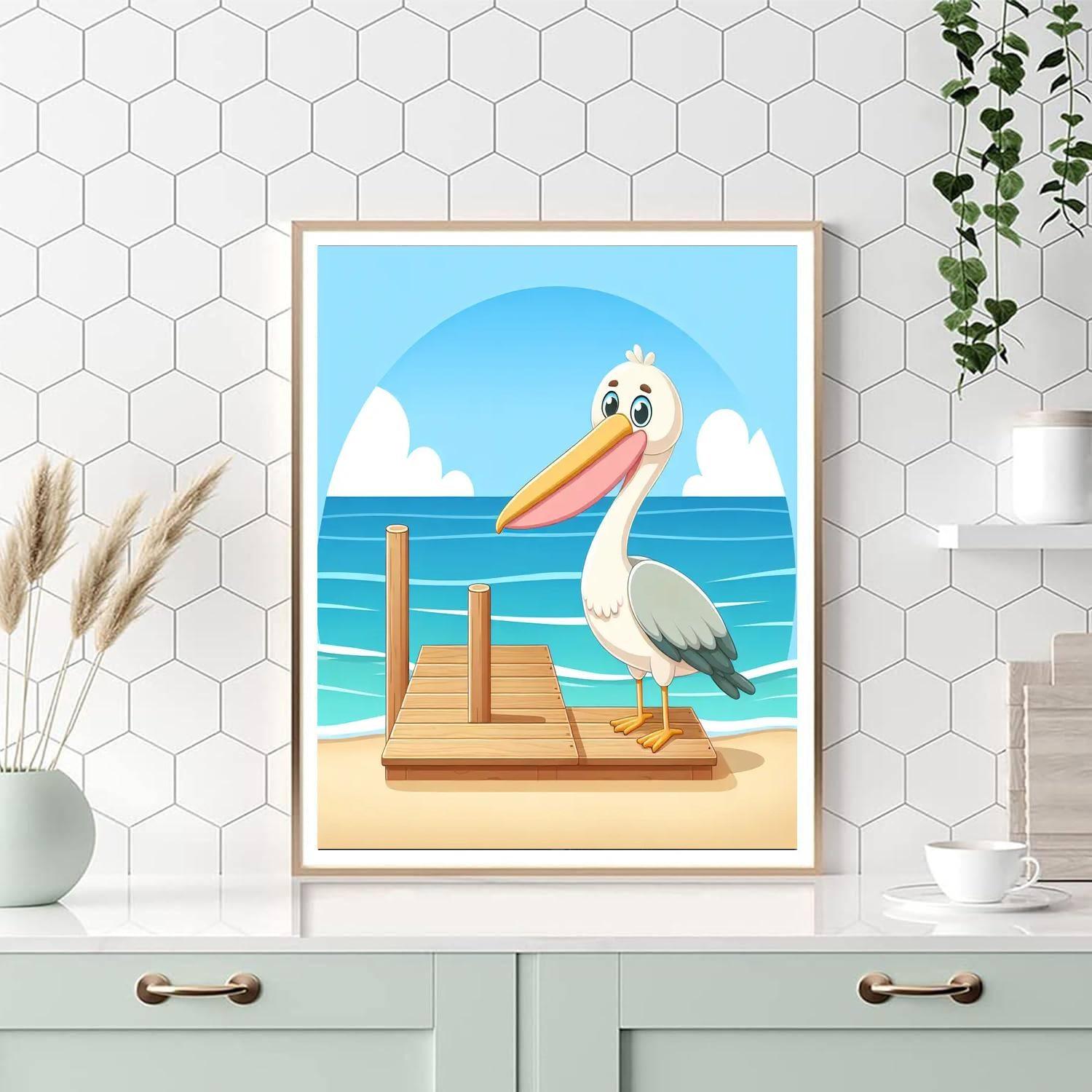 Prudent Pelican Painting By Numbers Kit
