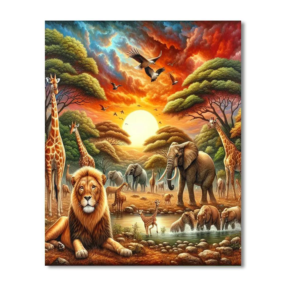 Wildlife Adventure Safari Paint By Numbers Kits