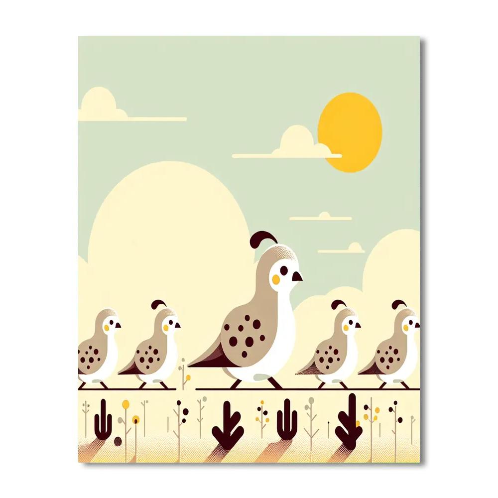 Quaint Quails Paint By Numbers Kits