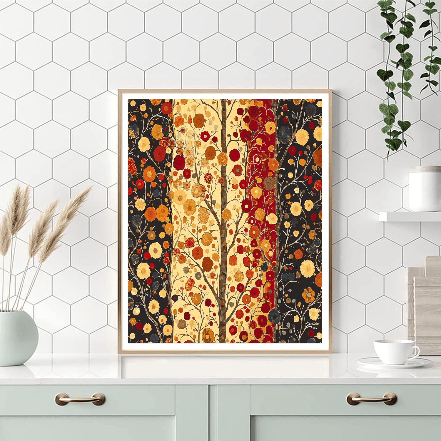 Klimt Inspired Seasonal Patterns  DIY Paint By Numbers
