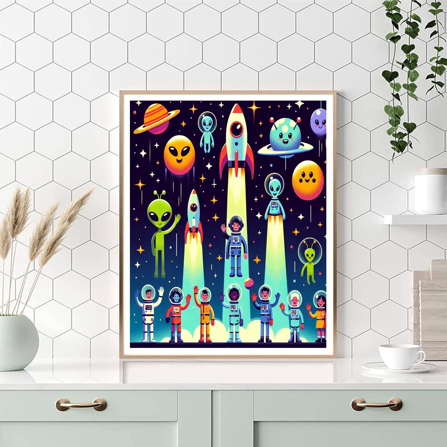 Exciting Galactic Adventure Painting By Numbers Kit