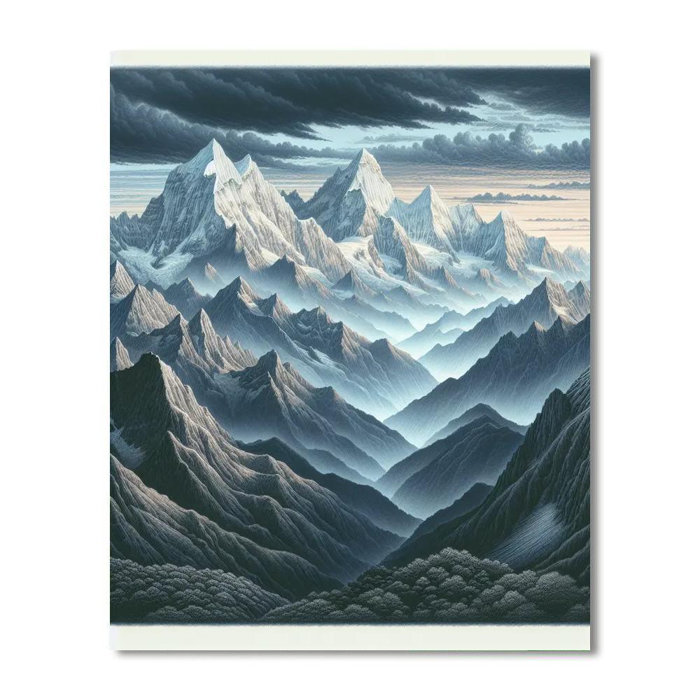 Majestic Mountain Vistas Paint By Numbers Art