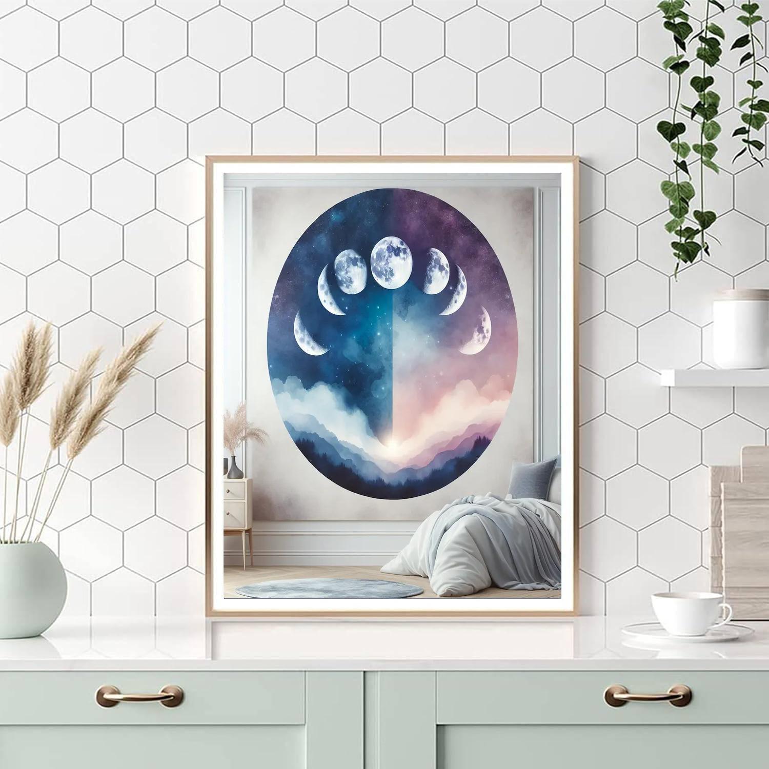 Enchanting Lunar Phases DIY Paint By Numbers
