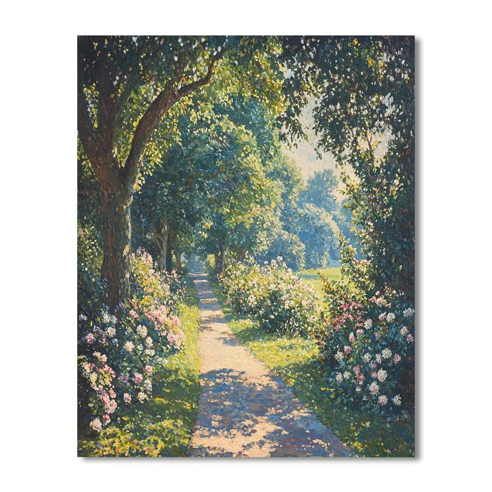John Constable Inspired Historic Garden Path  Painting By Numbers Kit