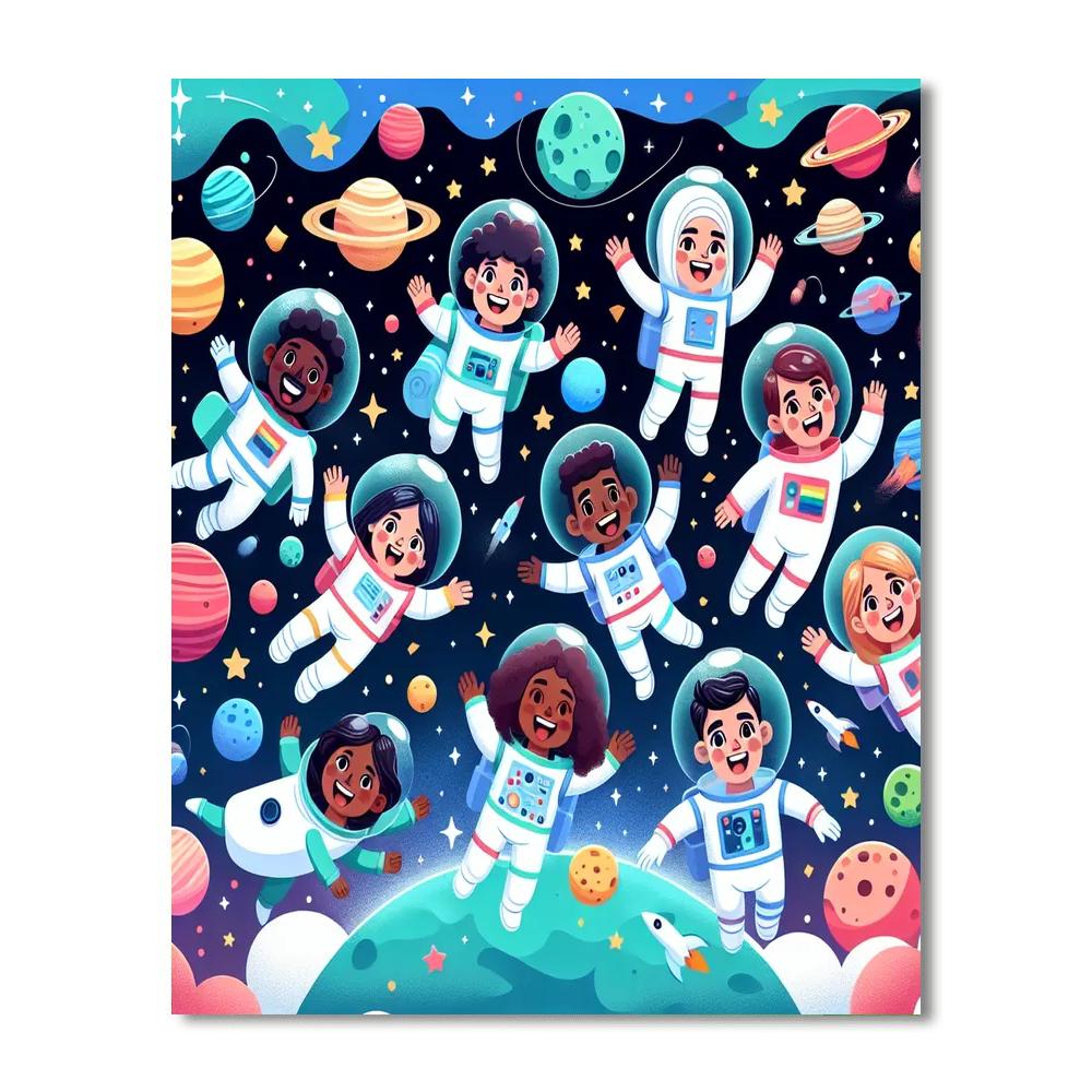 Exploring Space Numbered Painting Kits