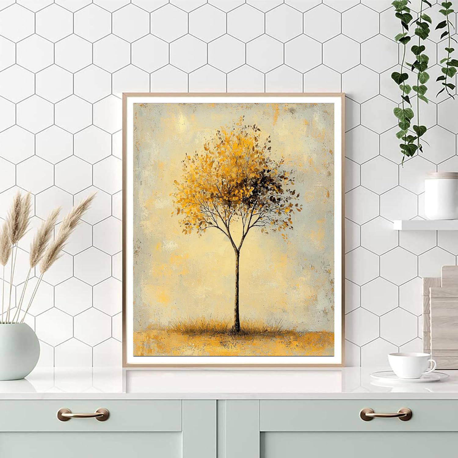 Leonardo Da Vinci Inspired Tree Of Reflection  Paint By Numbers