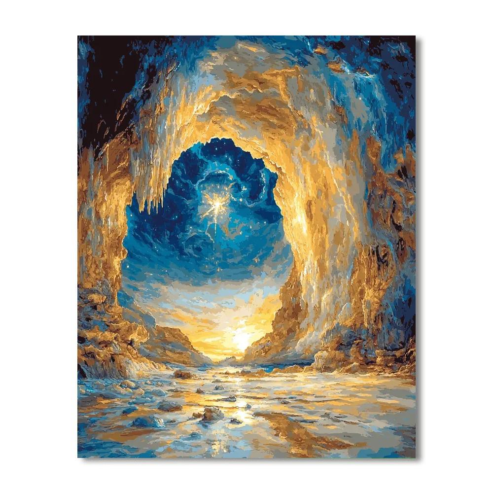 Michelangelo Inspired Luminous Cavern  Painting Number Kit