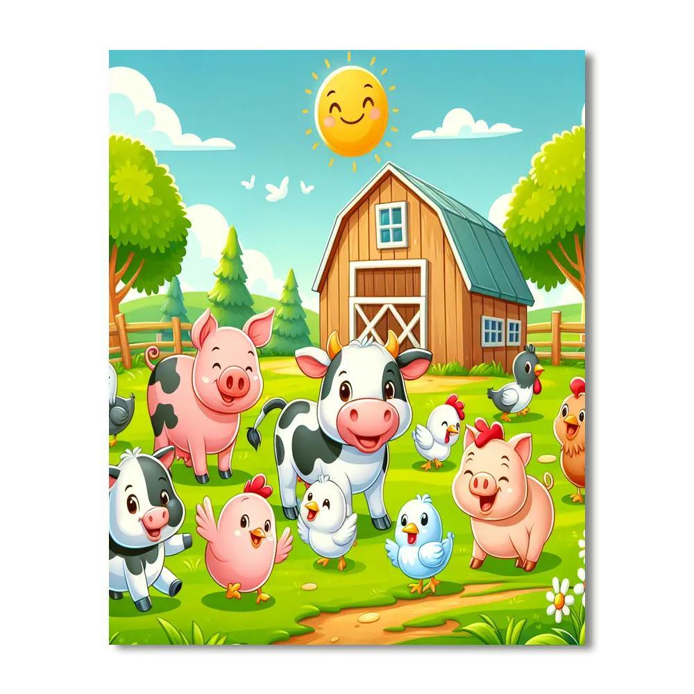 Fun In The Farmyard Paint By Numbers Kits
