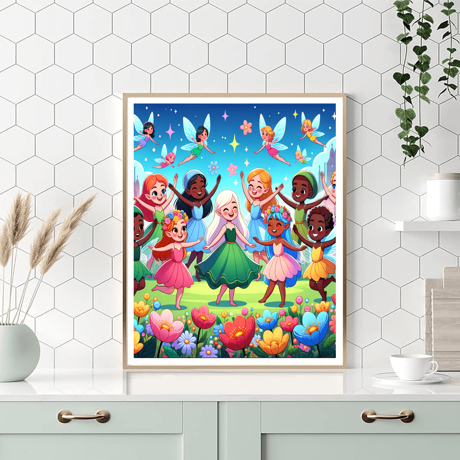 Bright Garden Fairies Paint By Number