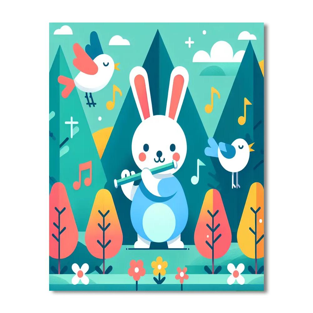 Musical Forest Serenade Number Painting