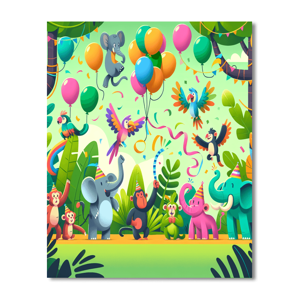Jolly Jungle Jubilee DIY Paint By Numbers