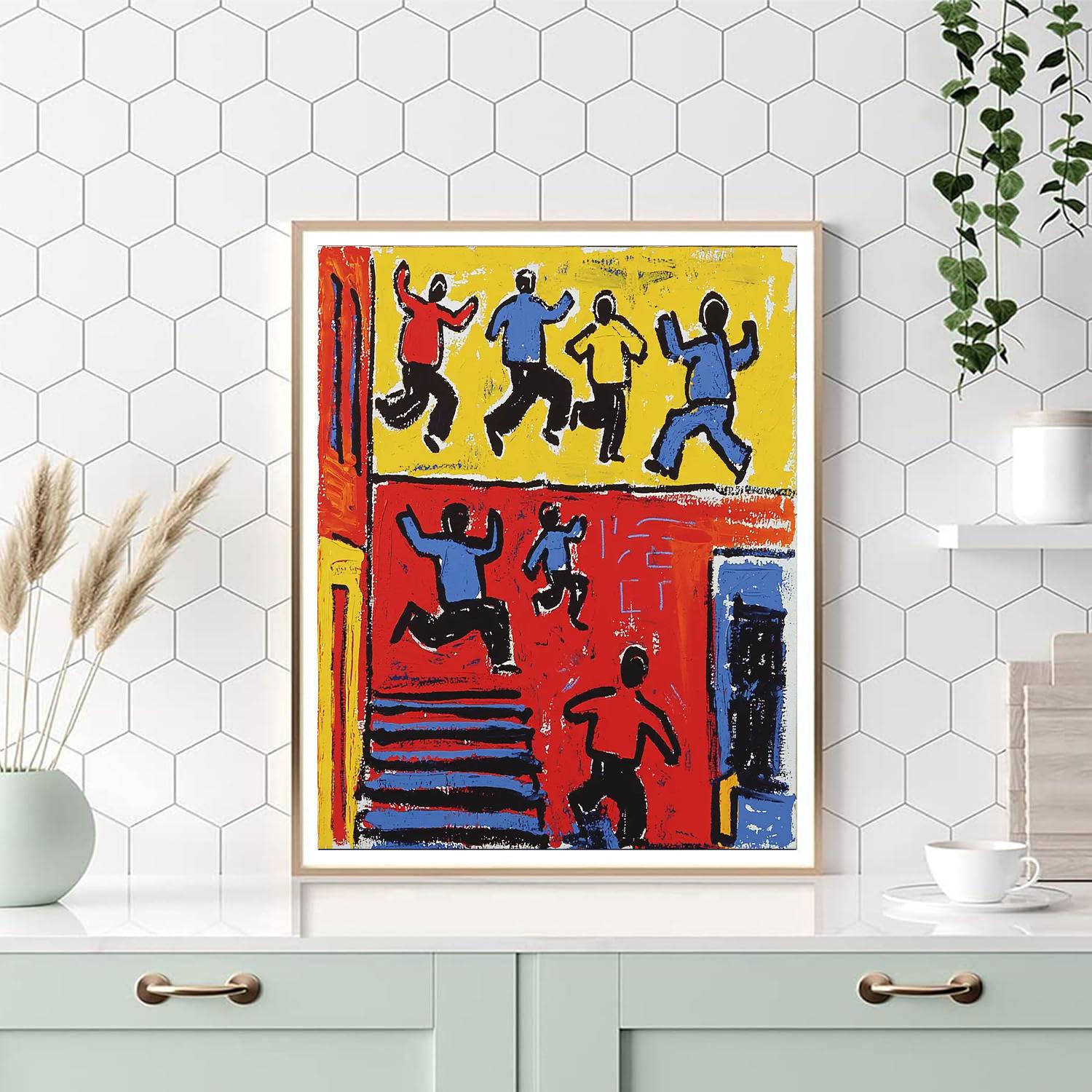 Keith Haring Inspired Dynamic City Rhythm  Paint By Numbers