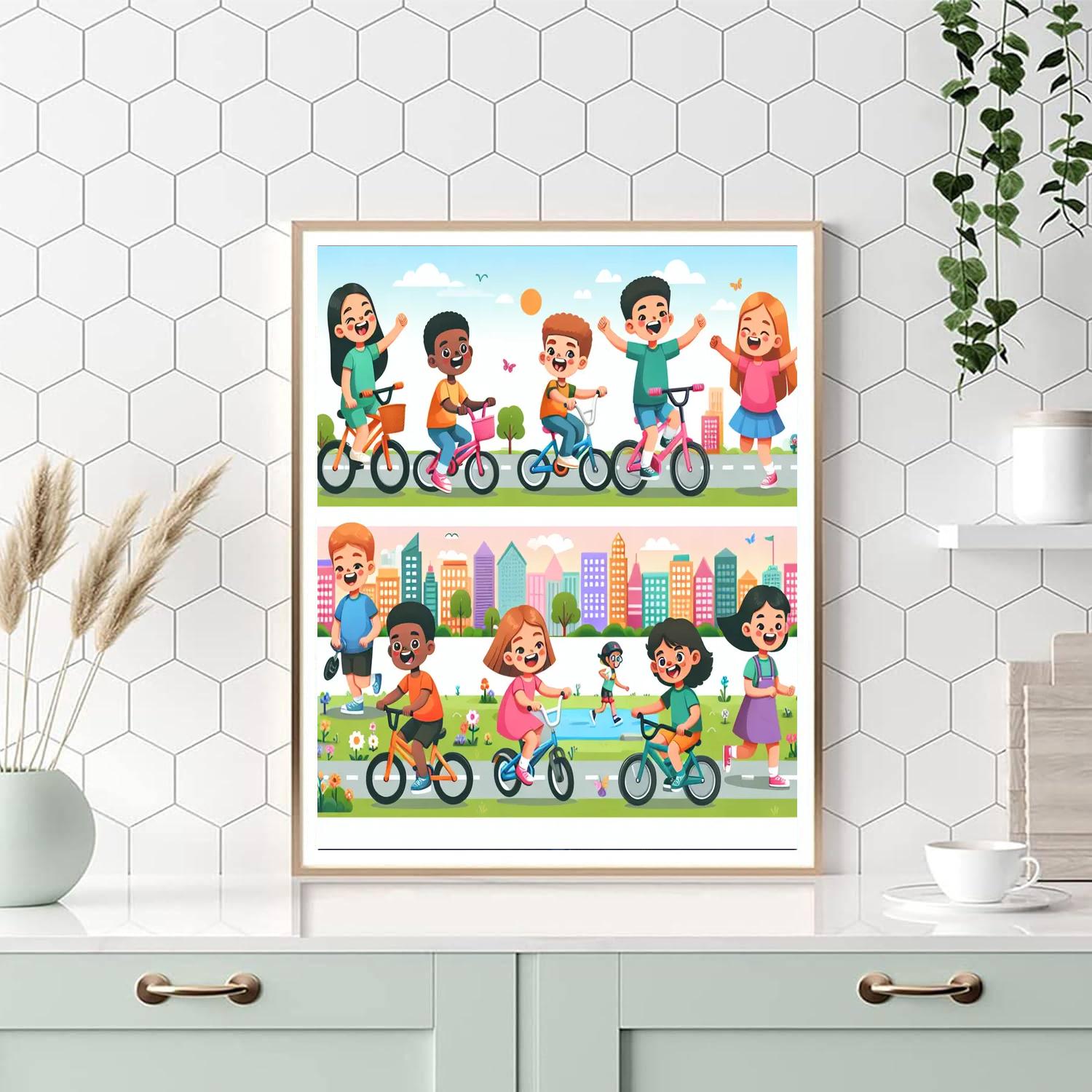 Rainbow City Paint By Numbers Art