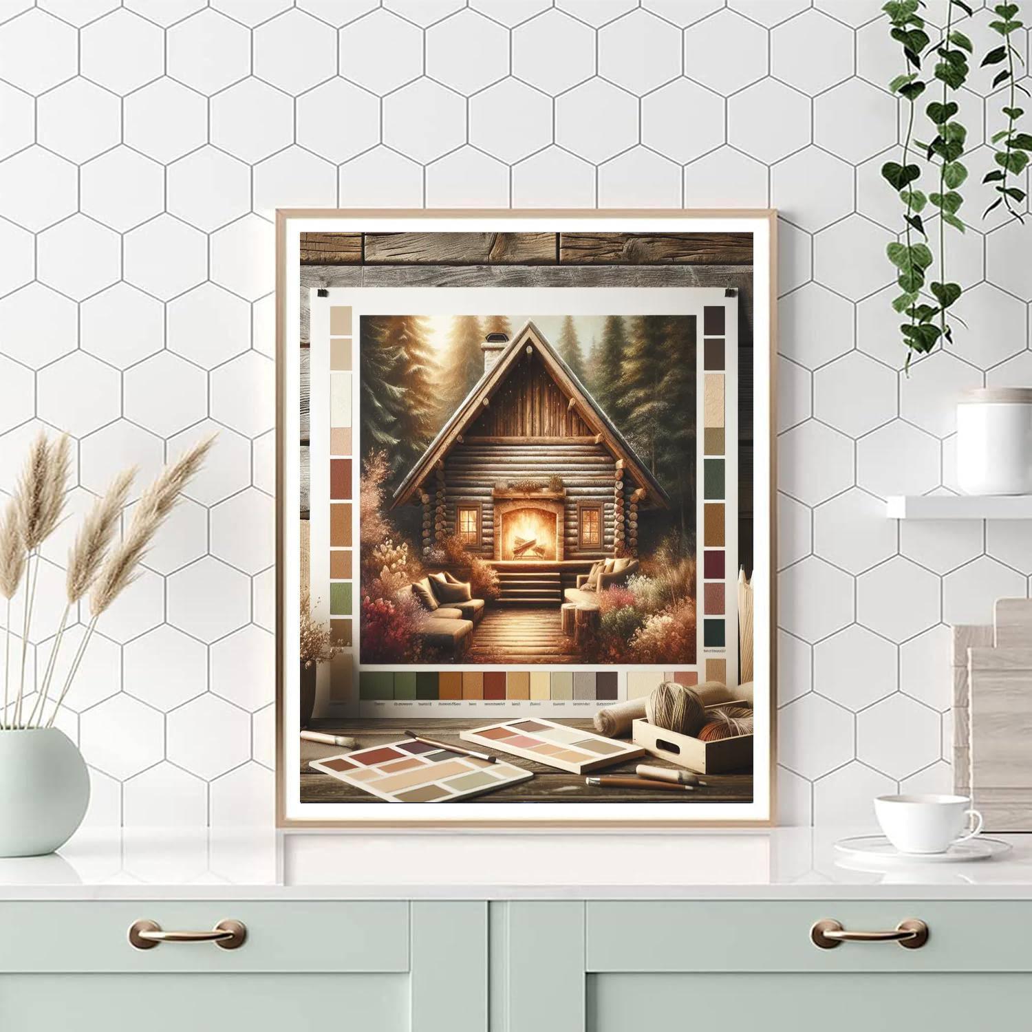 Charming Rustic Cabin Retreat Paint By Color