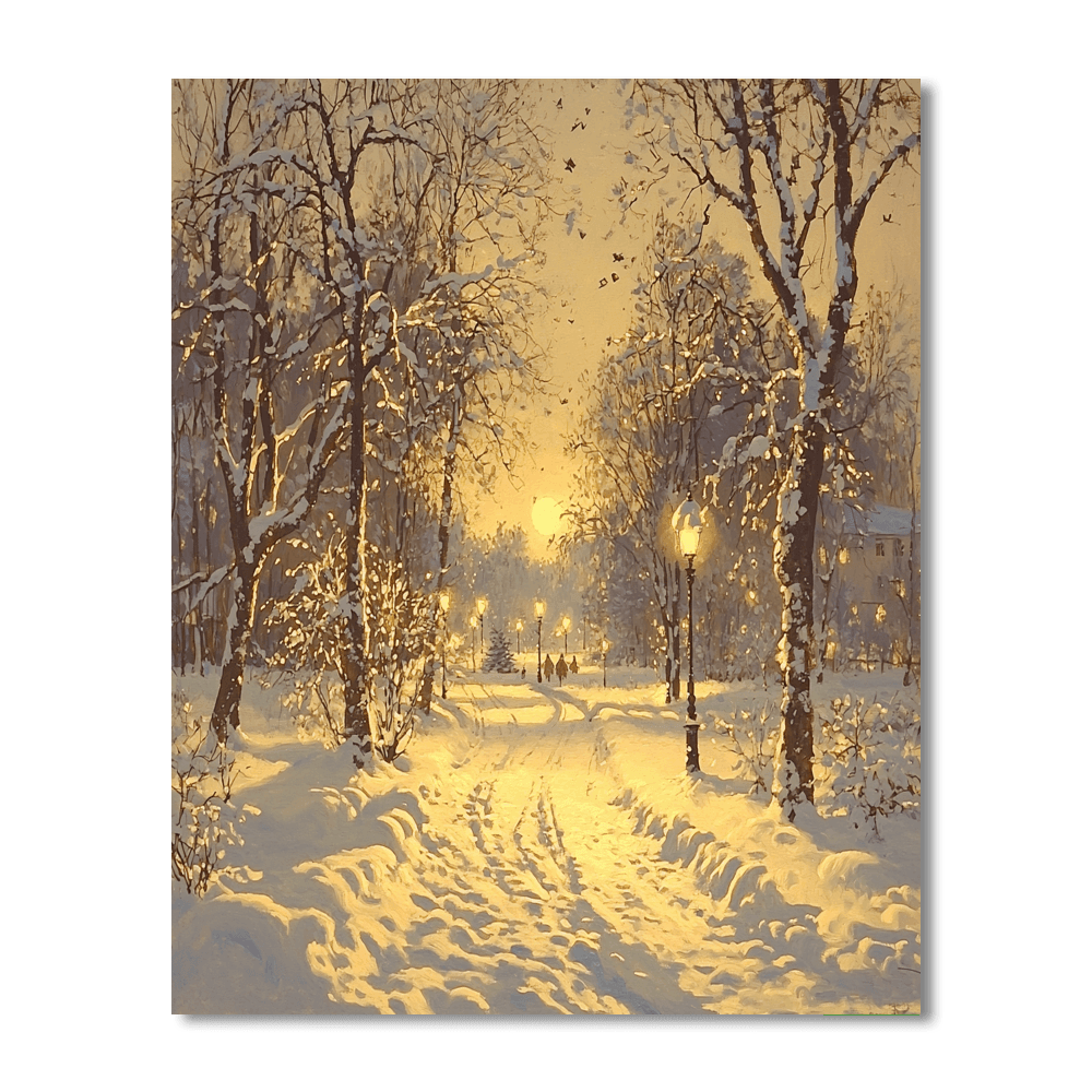 Ivan Aivazovsky Inspired Winter's Glow  Paint By Numbers Kits