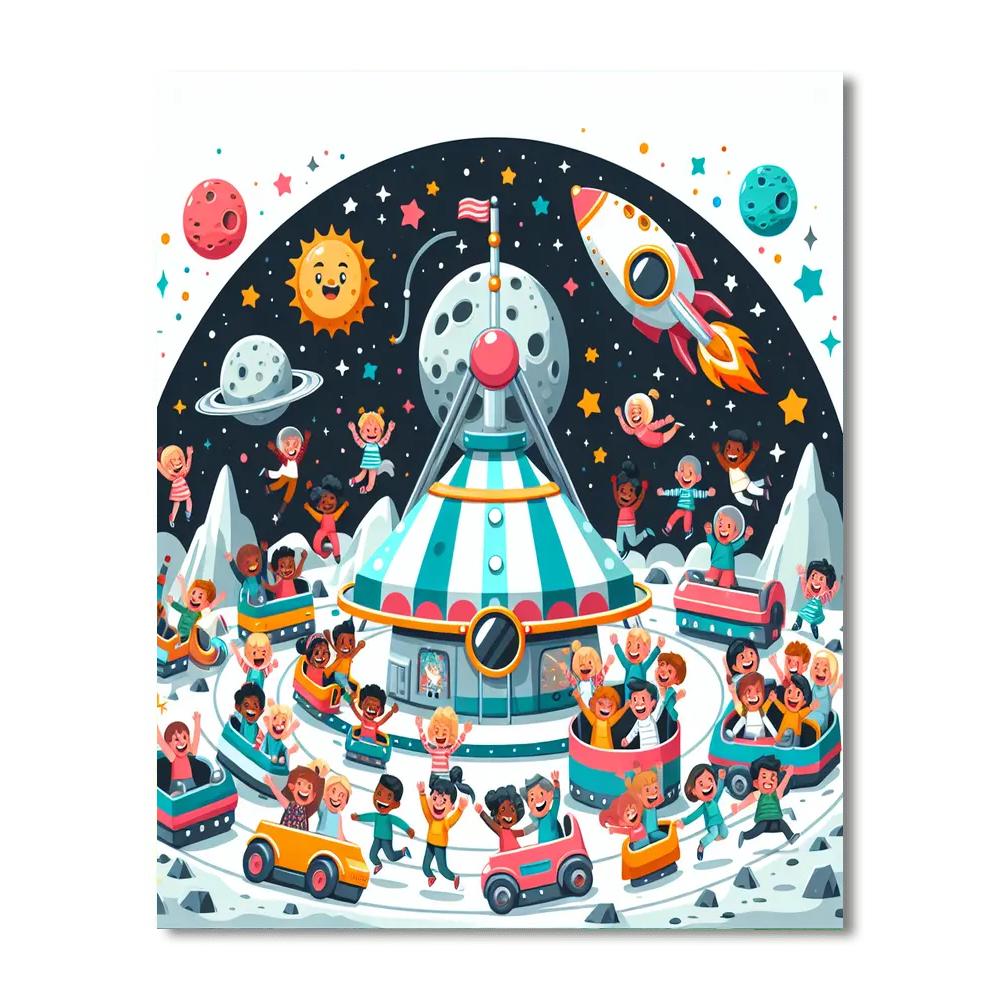Outer Space Adventure Park Paint By Number