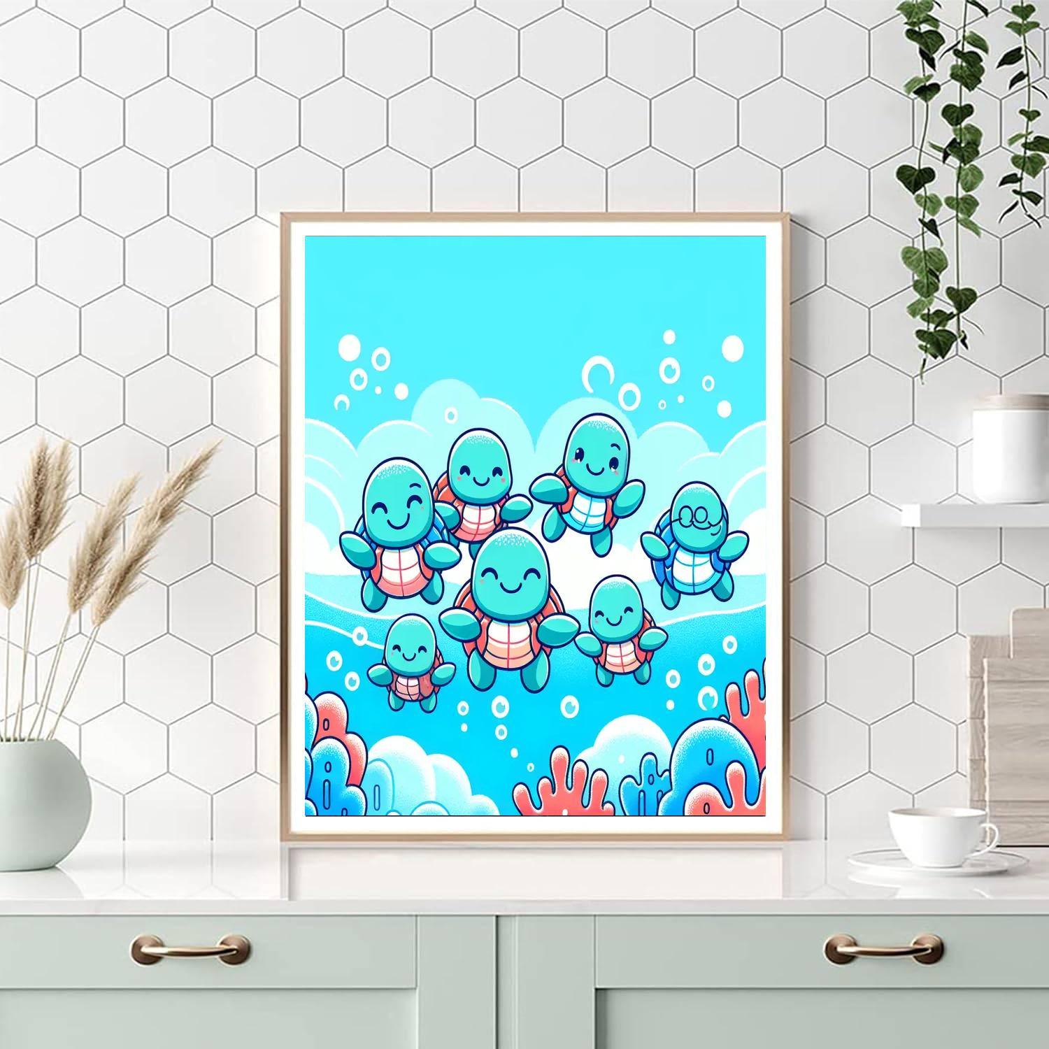 Snappy Turtles Numbered Painting Kits