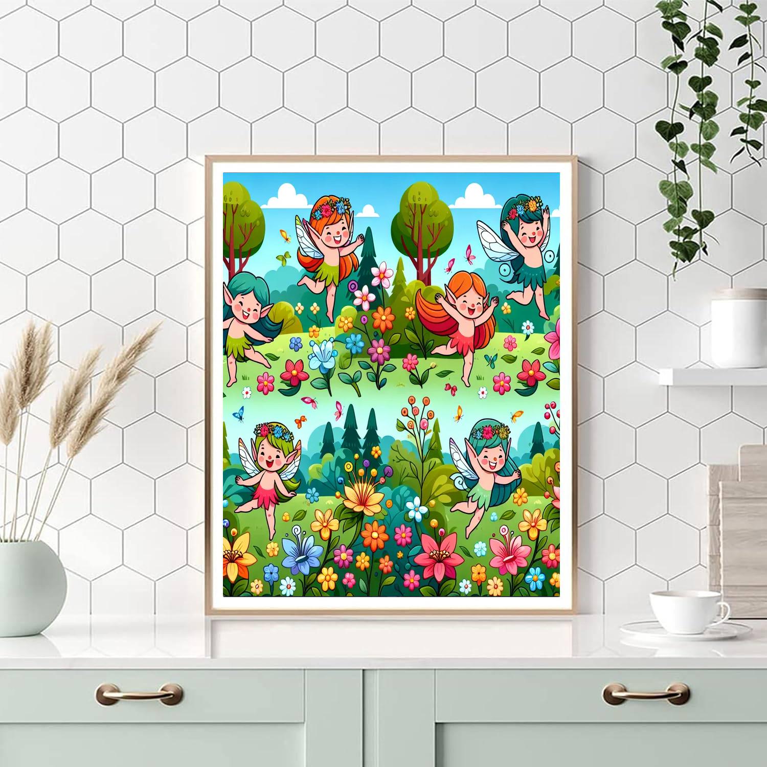 Forest Pixies Paint By Numbers Art