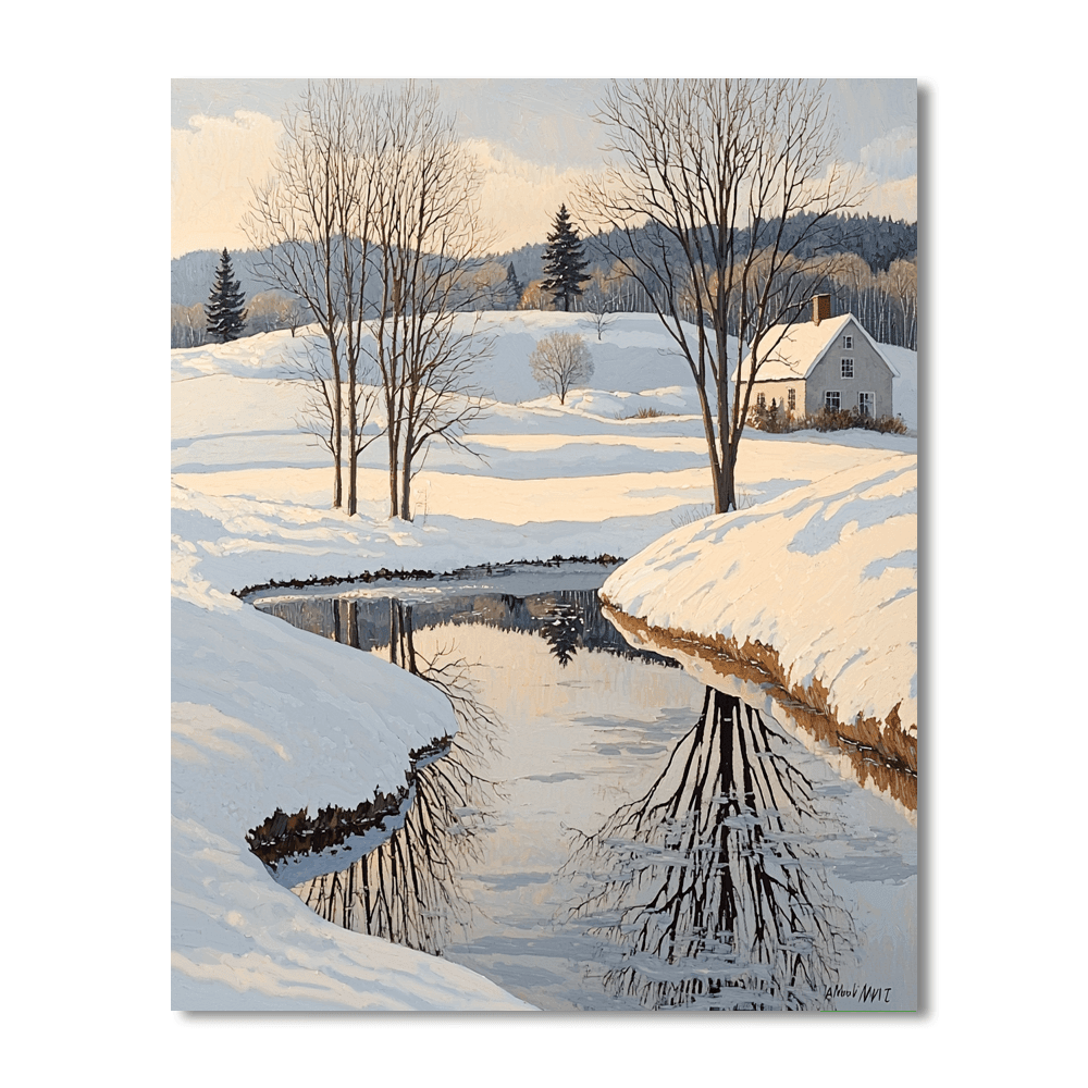 Andrew Wyeth Inspired Winter's Whisper  Paint By Numbers Art