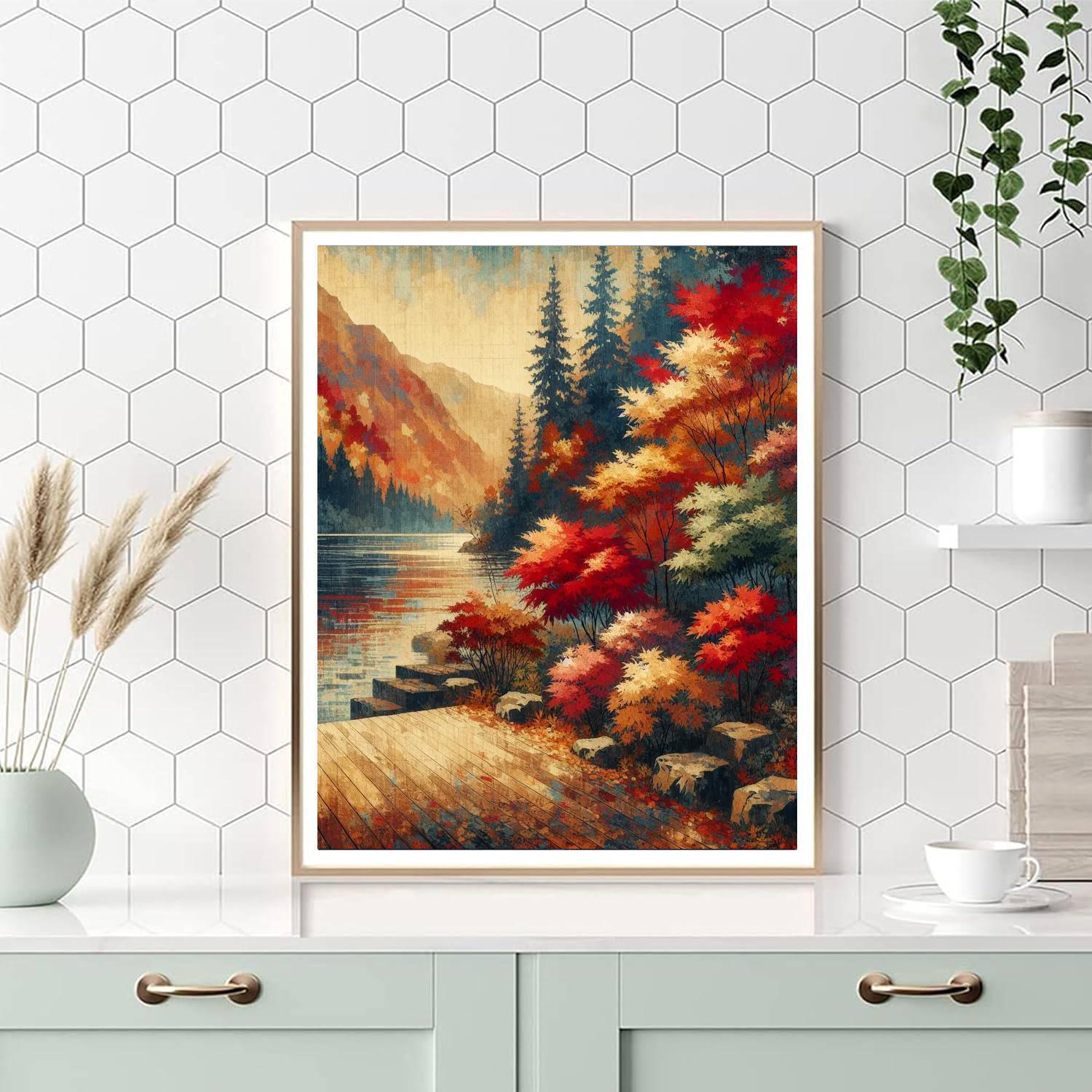 Autumn Glow Botanical Panel Paint By Numbers Kits