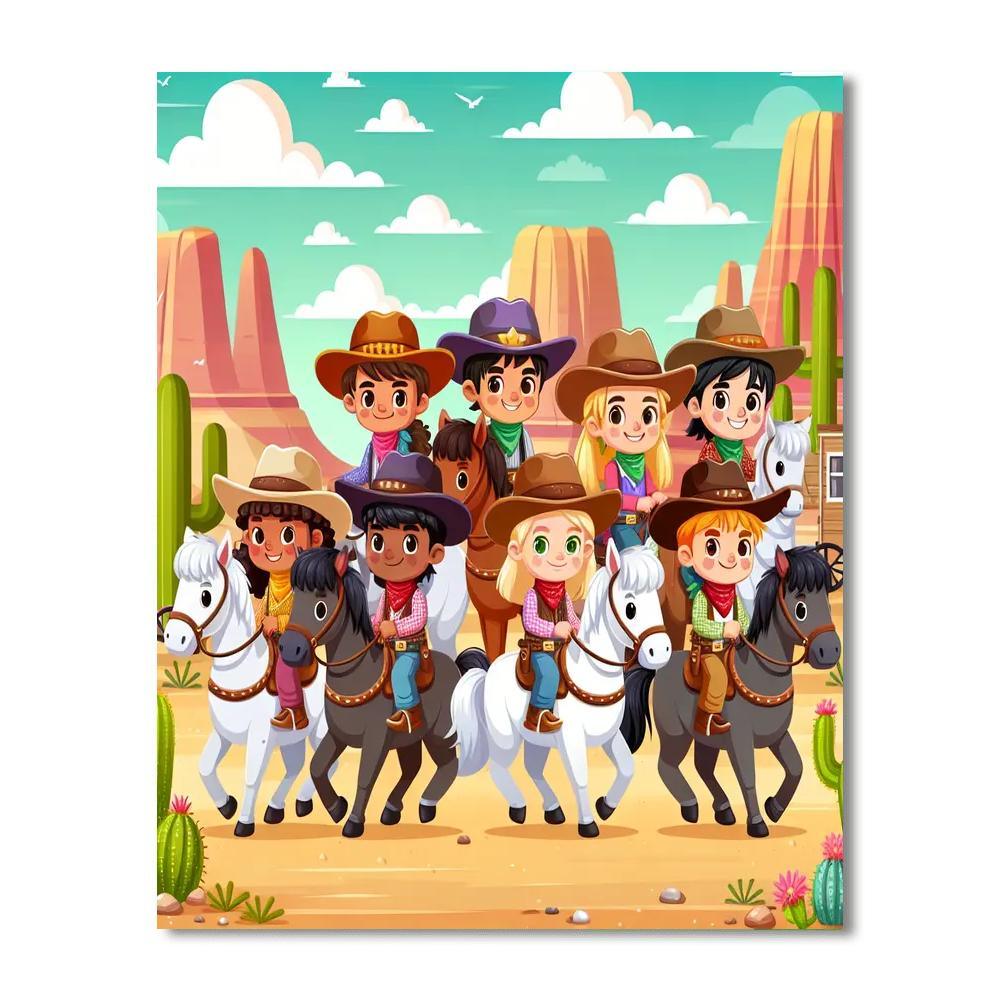Wild West Cowboy Quest Paint By Number