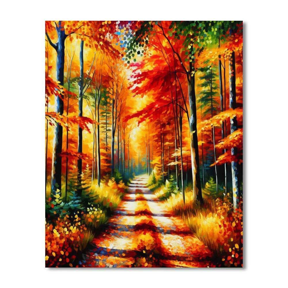 Captivating Autumn Trail Paint By Color