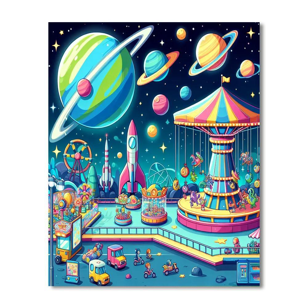 Cosmic Carnival Extravaganza Paint By Number