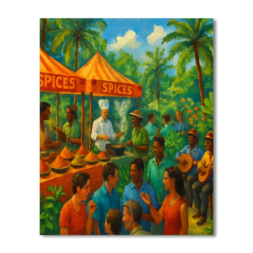 Spice Festival - Grenada Painting By Numbers Kit