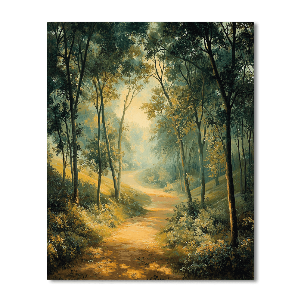 Thomas Gainsborough Inspired Forest Pathway  Paint By Numbers Art